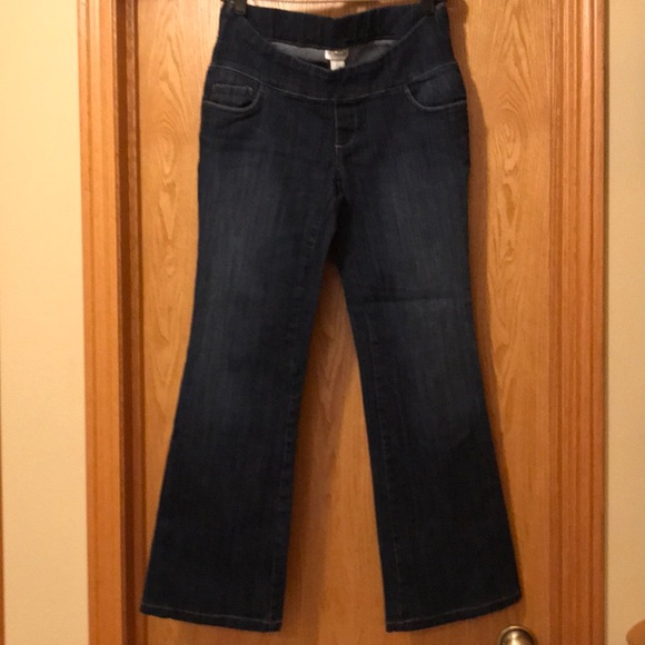 Motherhood maternity SMALL x 29” inseam below belly stretch denim jeans EUC - Picture 2 of 8